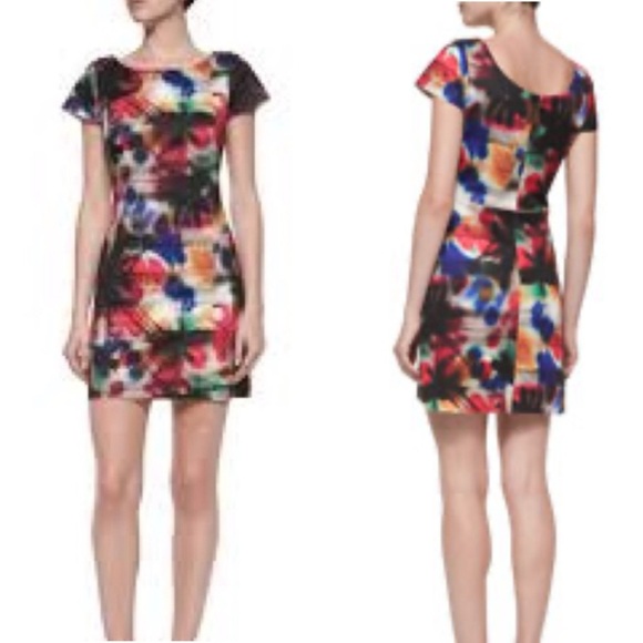 Milly Taylor Graffiti Bold Print Multicolor Dress Sz 10 - Picture 4 of 16